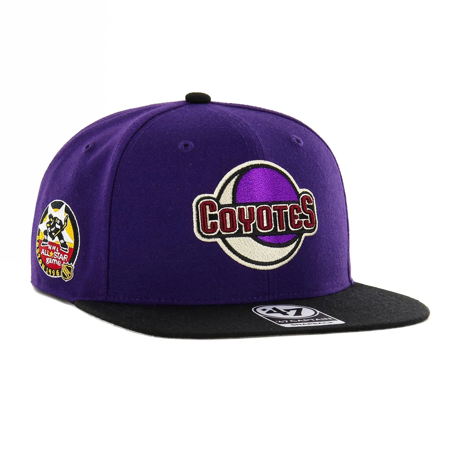 47 Brand Sureshot Arizona Coyotes 1996 All Star Game Patch Snapback Hat - Purple, Black