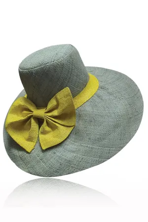 Alondra Gray Wide Handmade Madagascar Hat