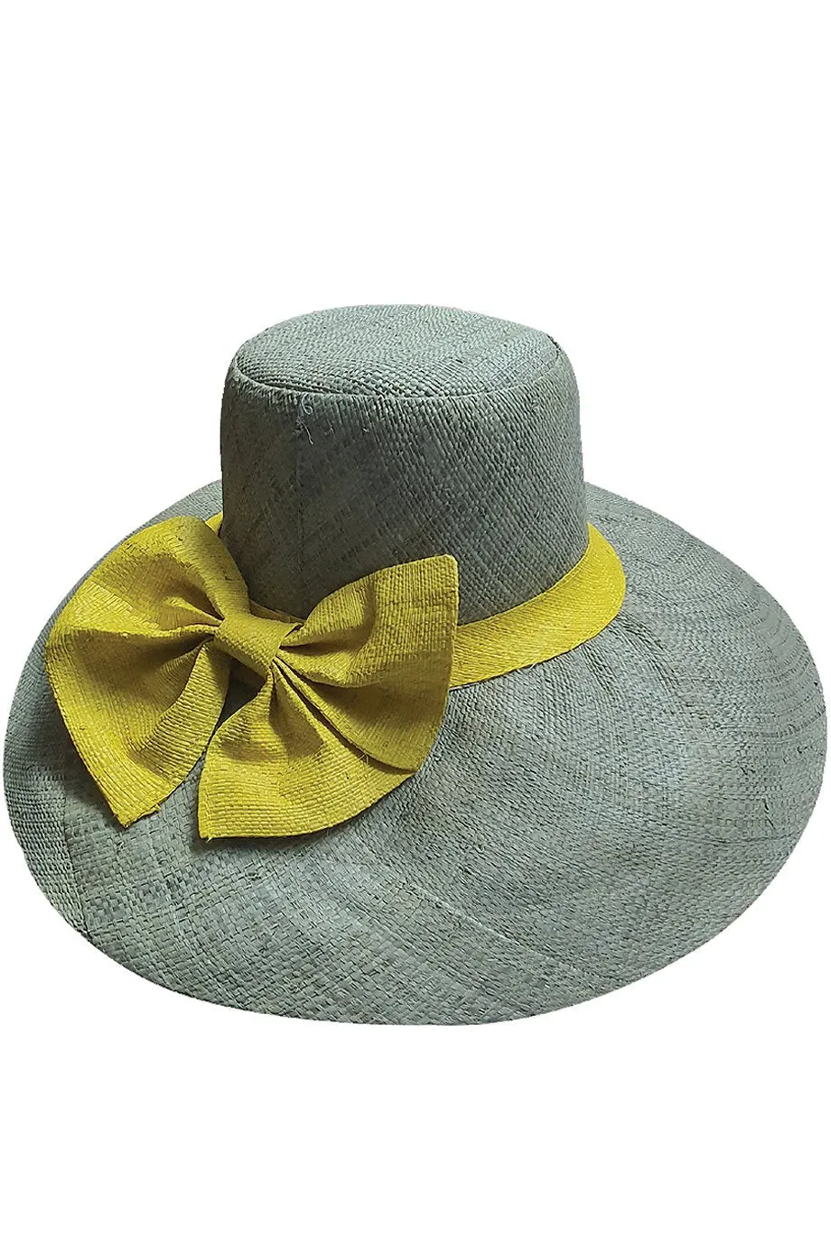 Alondra Gray Wide Handmade Madagascar Hat