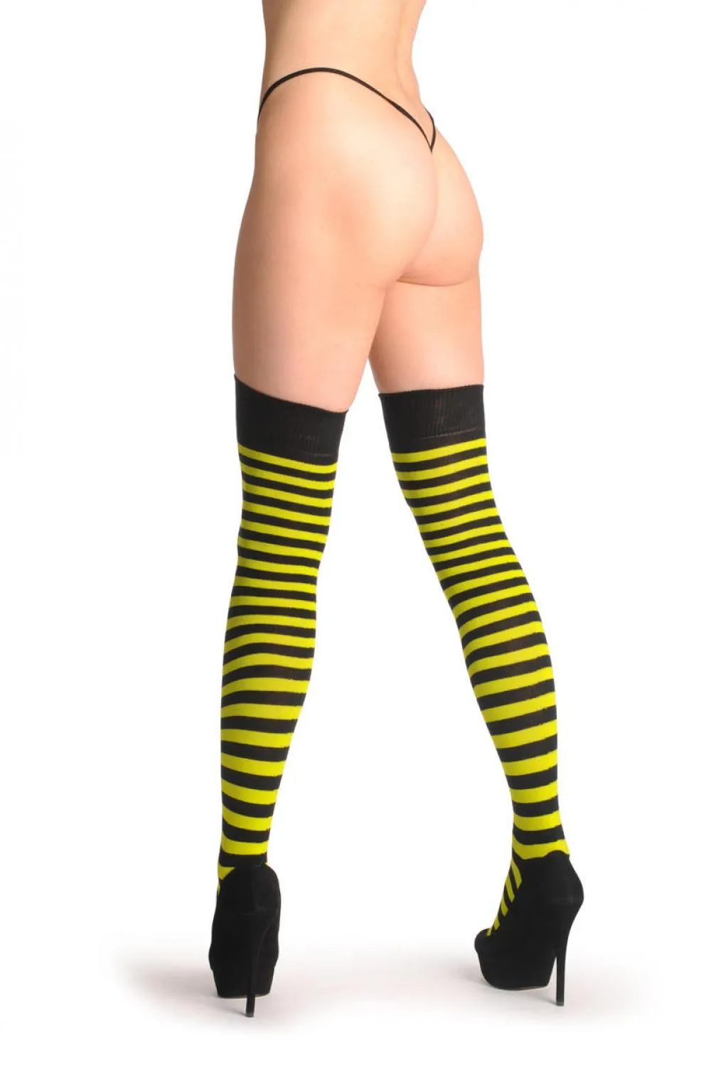 Asparagus Green & Black Stripes