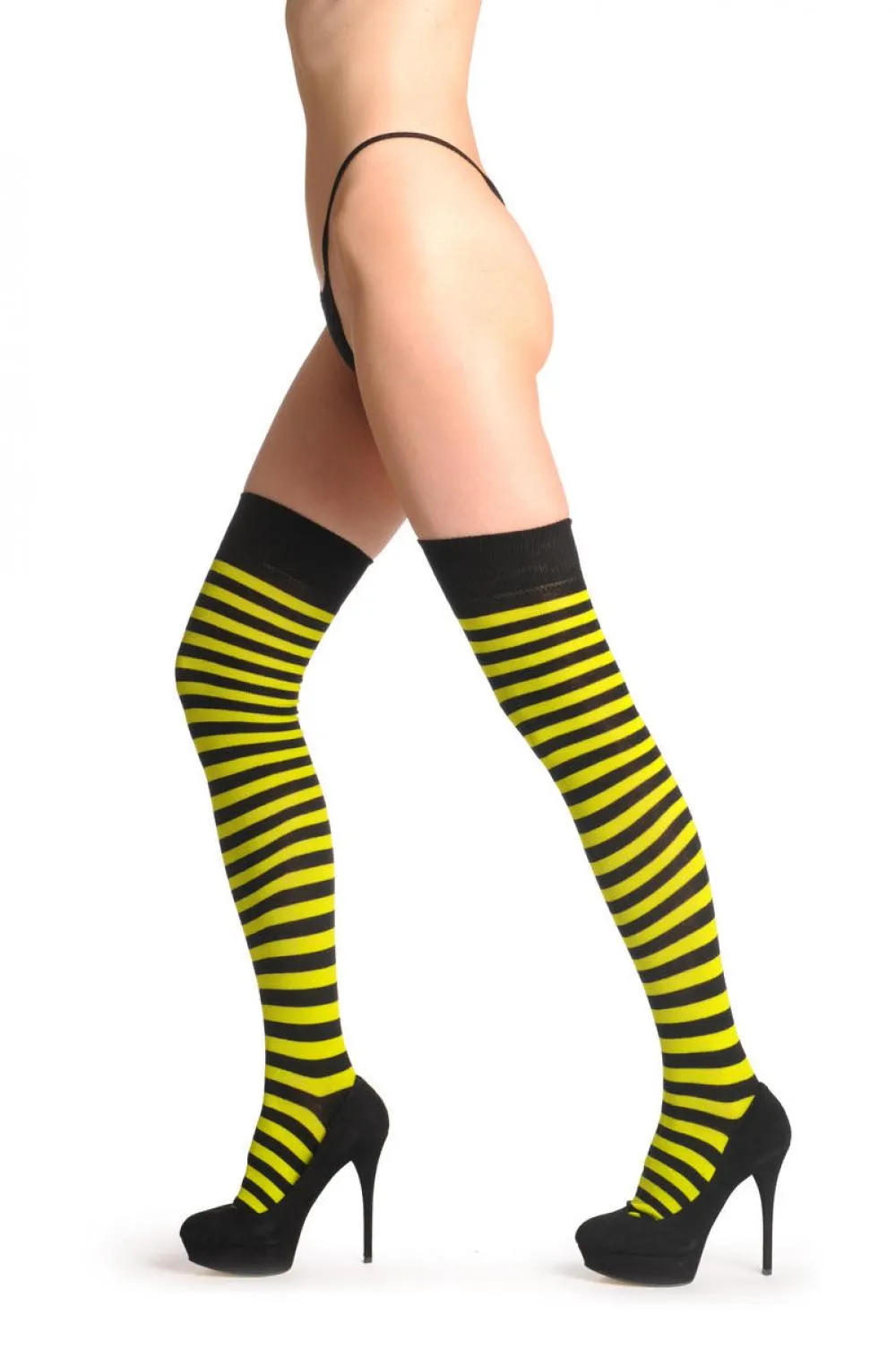 Asparagus Green & Black Stripes