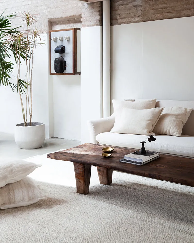 Awanay Crudo White Wool Rug