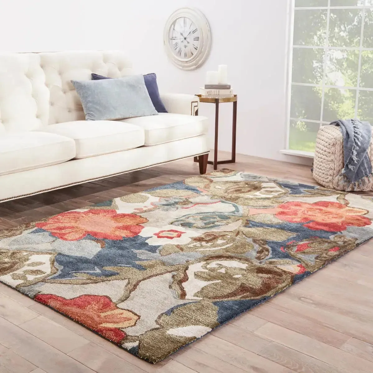 Blue BL116 Green/Light Grey Rug
