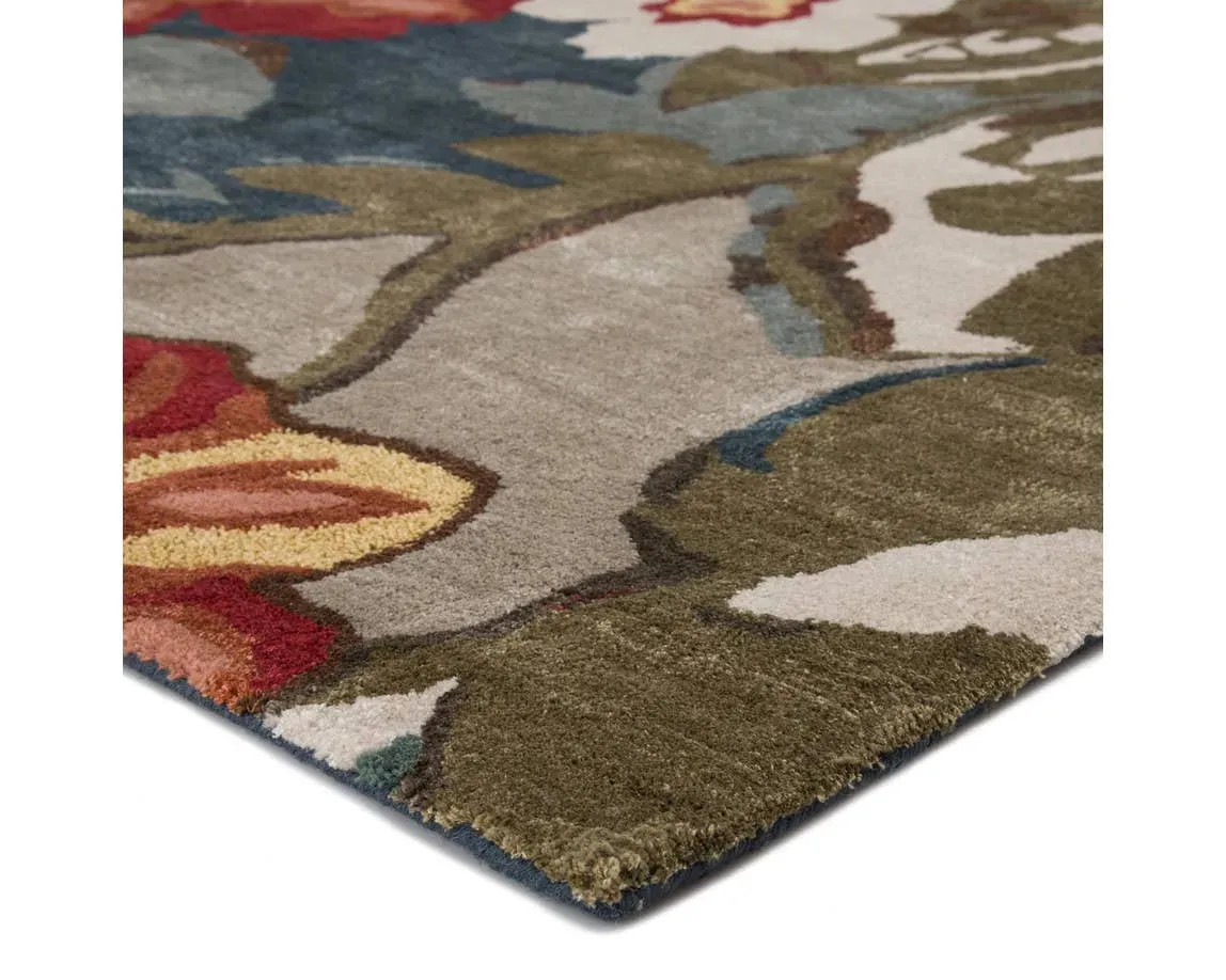 Blue BL116 Green/Light Grey Rug