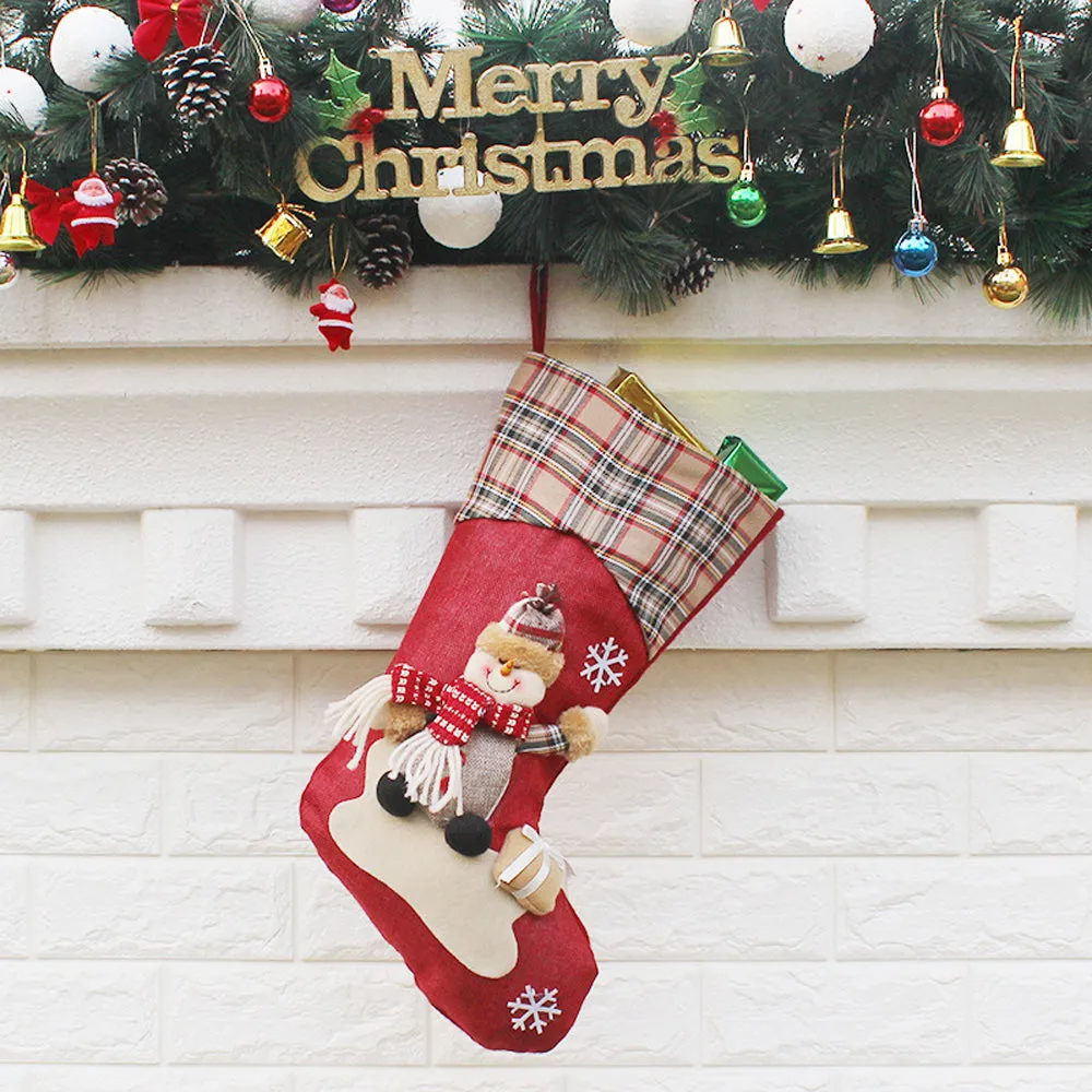 Checks Style Olaf and Gift Stocking