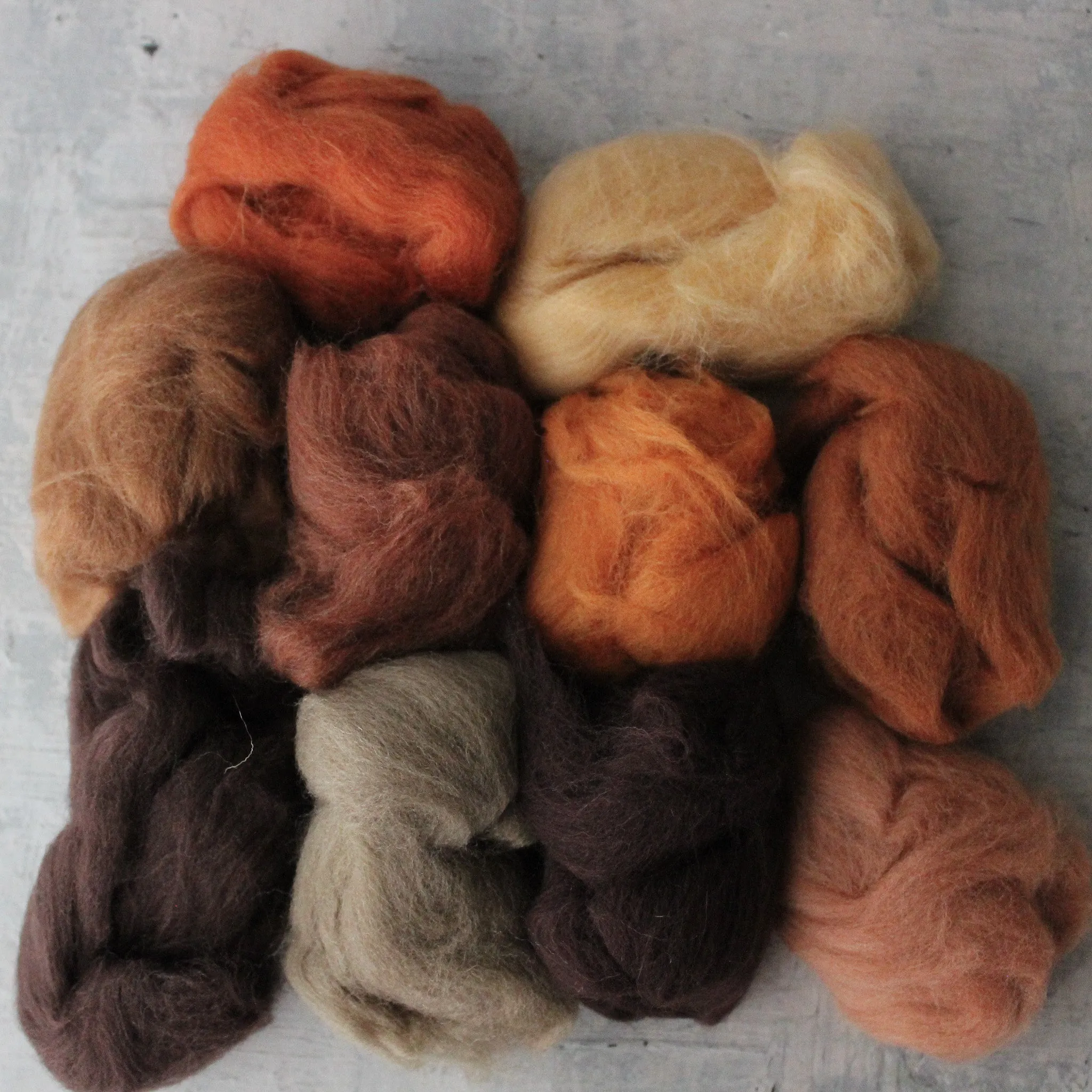 Coloured Wool Fleece Roving