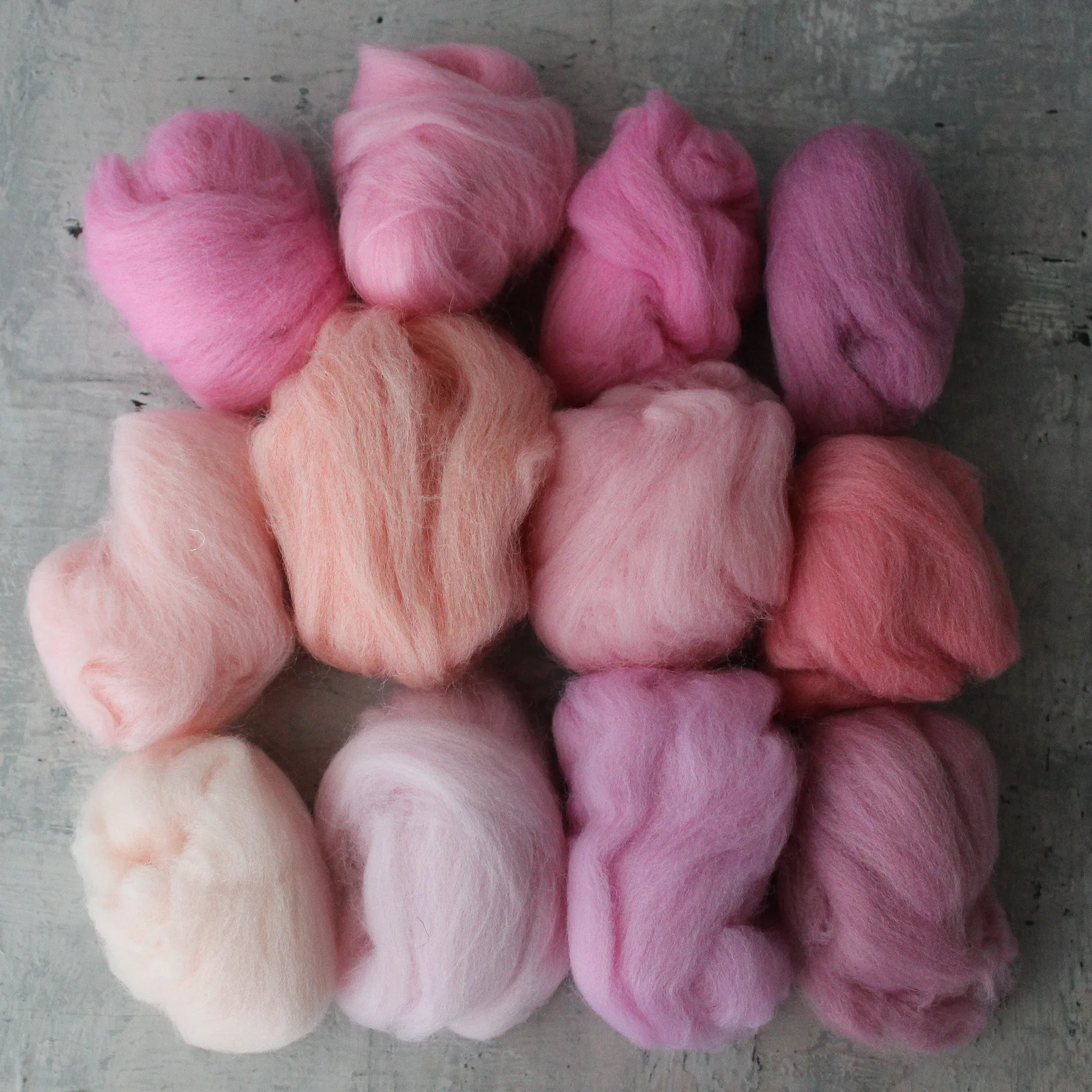 Coloured Wool Fleece Roving