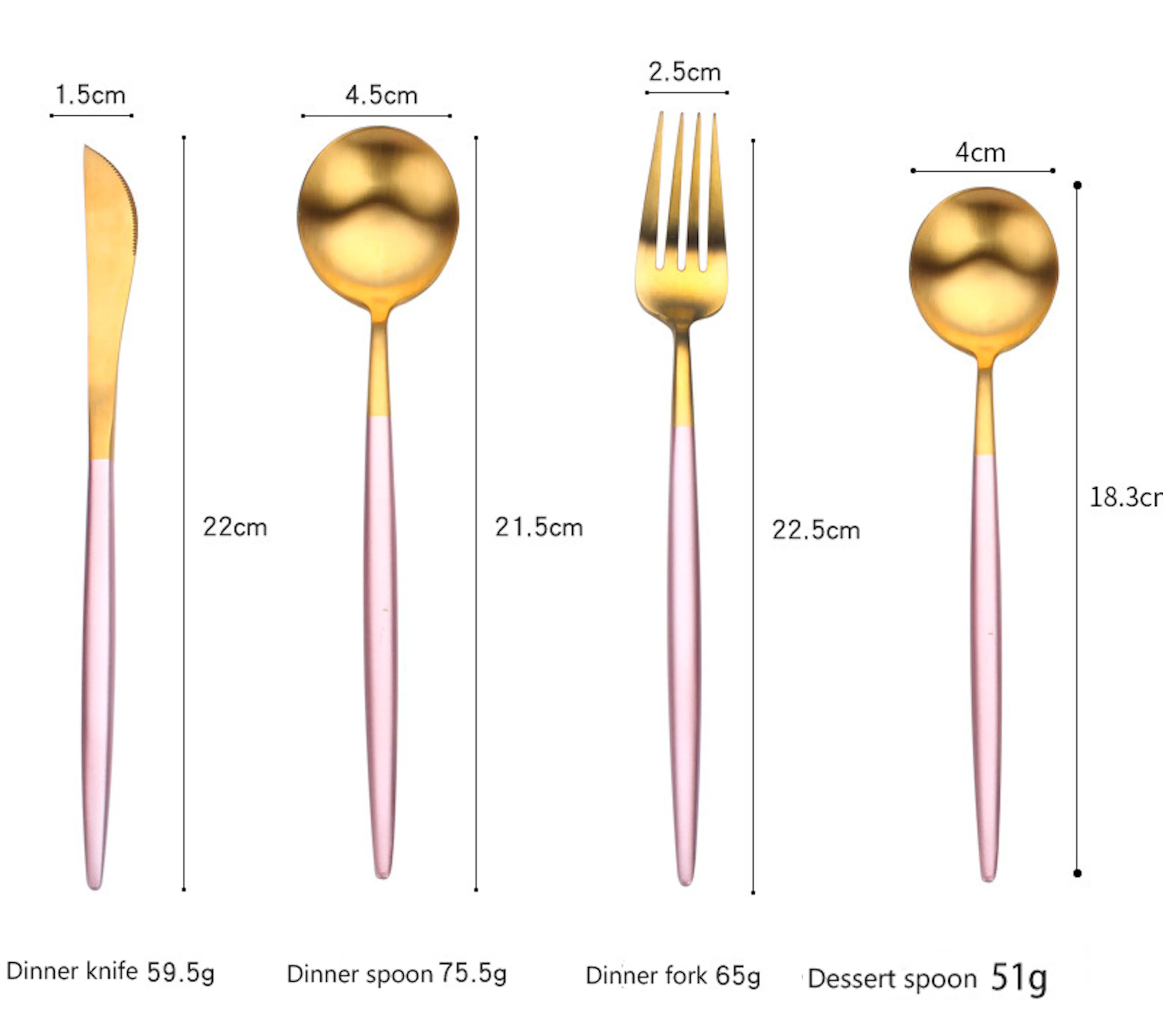Cutlery Set of 4 Stainless Steel Flatware