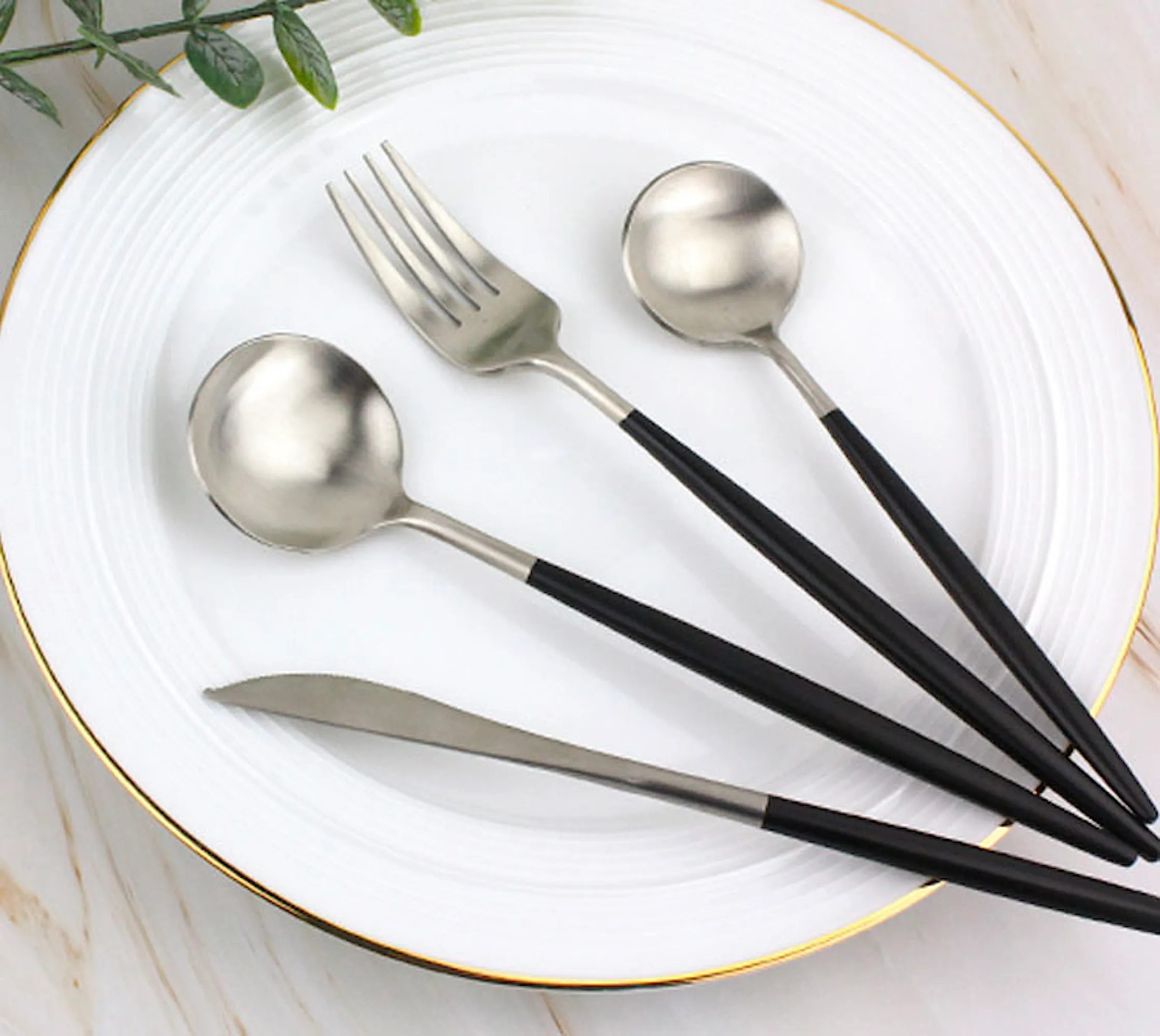 Cutlery Set of 4 Stainless Steel Flatware