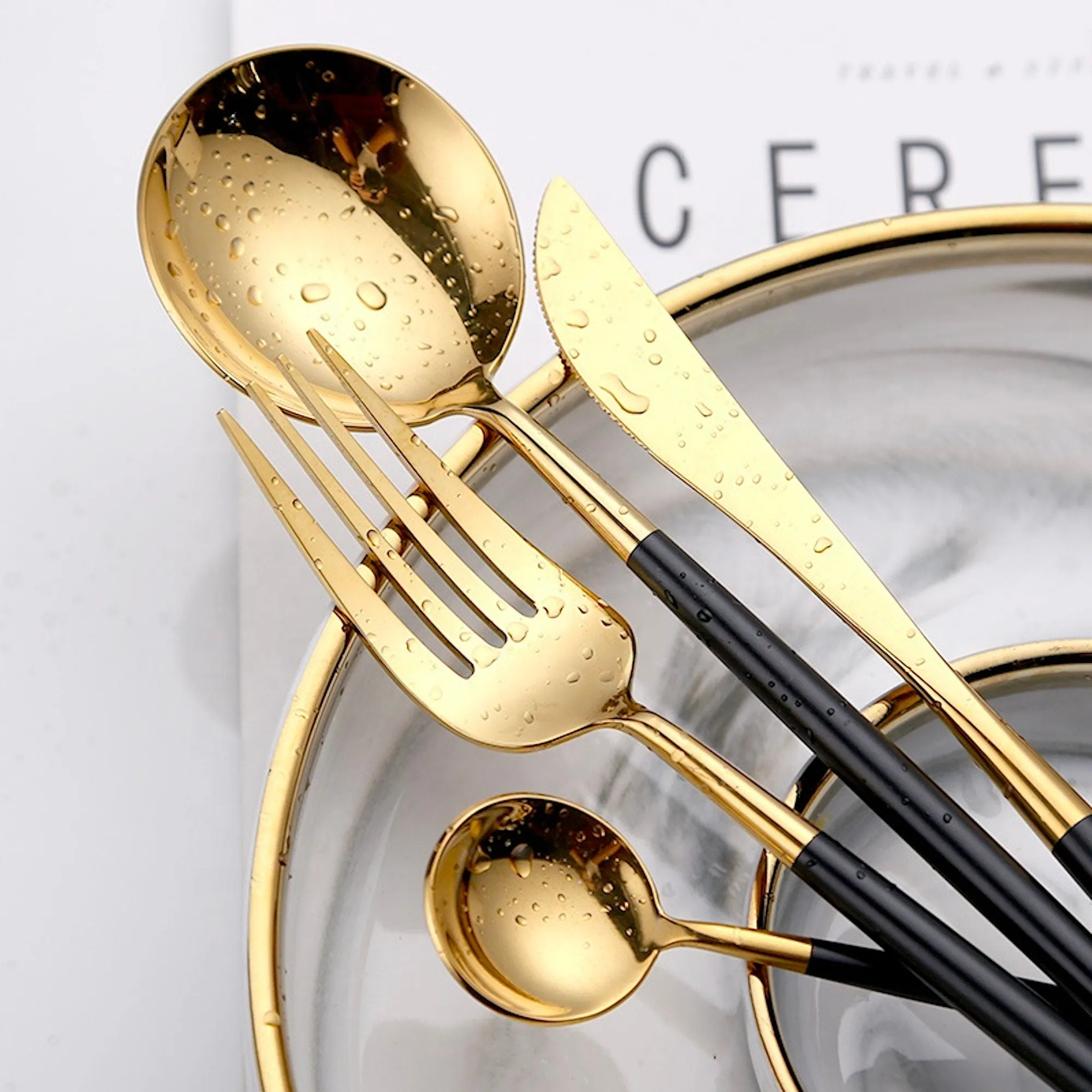 Cutlery Set of 4 Stainless Steel Flatware