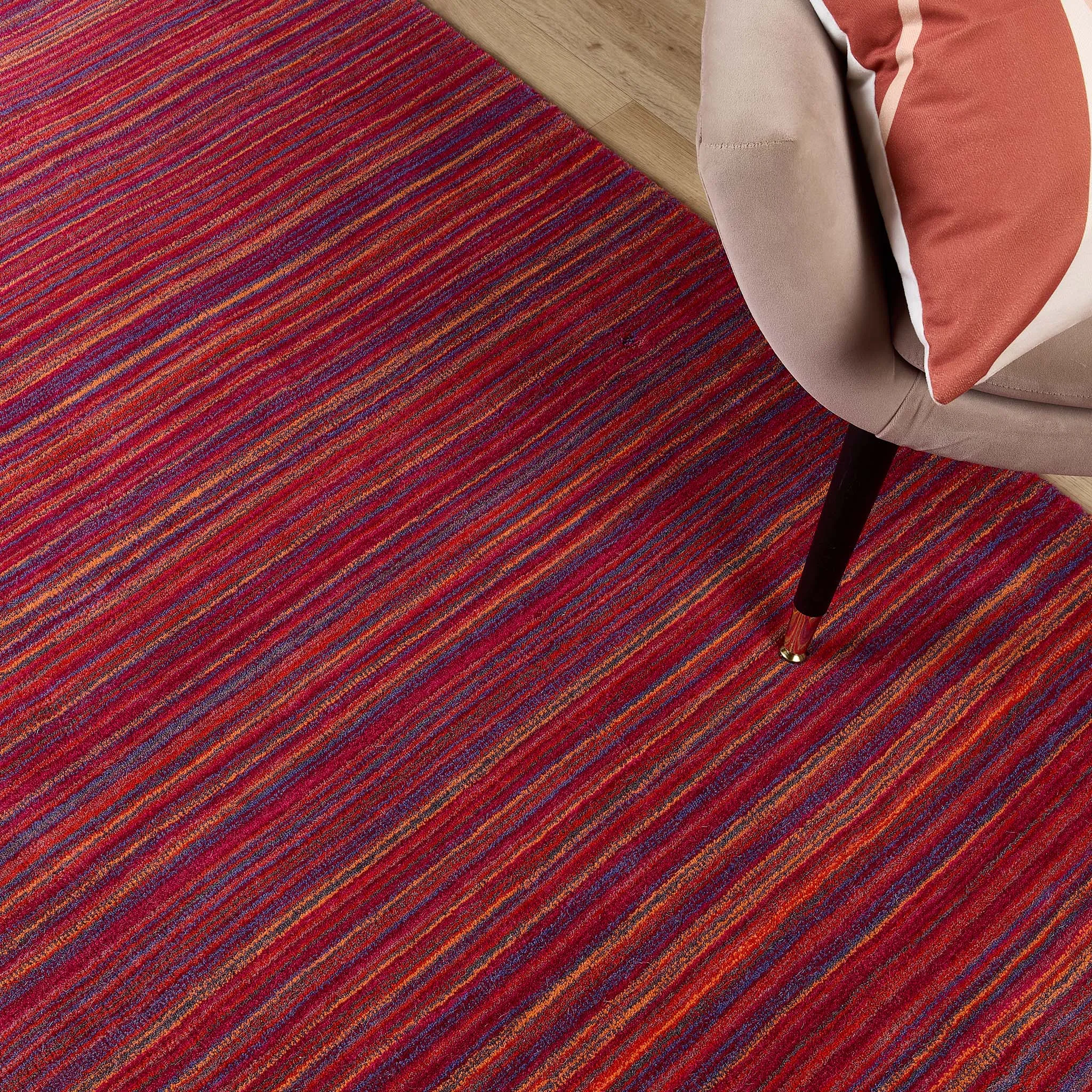 Fine Stripes Rug Purple/Pink