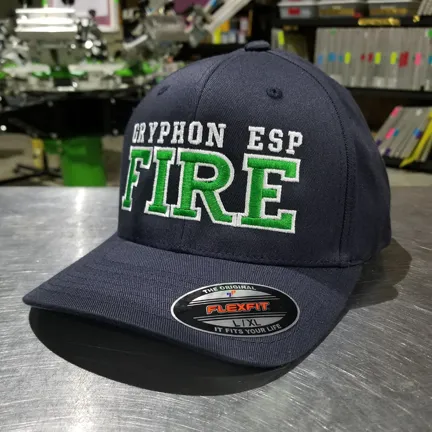 Fire 2 Line Custom Hat - Flexfit