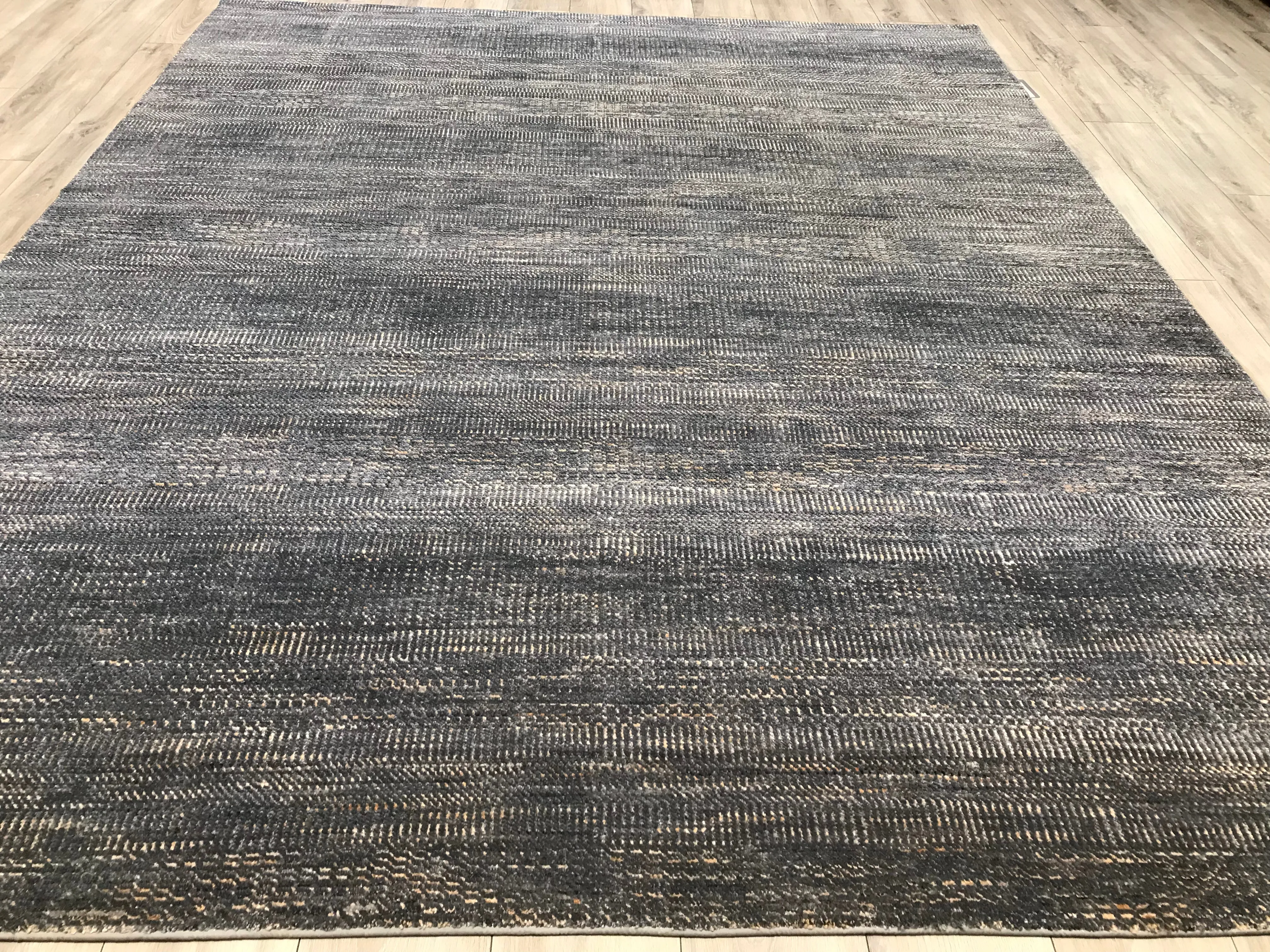 India Modern Plain Canyon Hand Knotted Wool 8x10