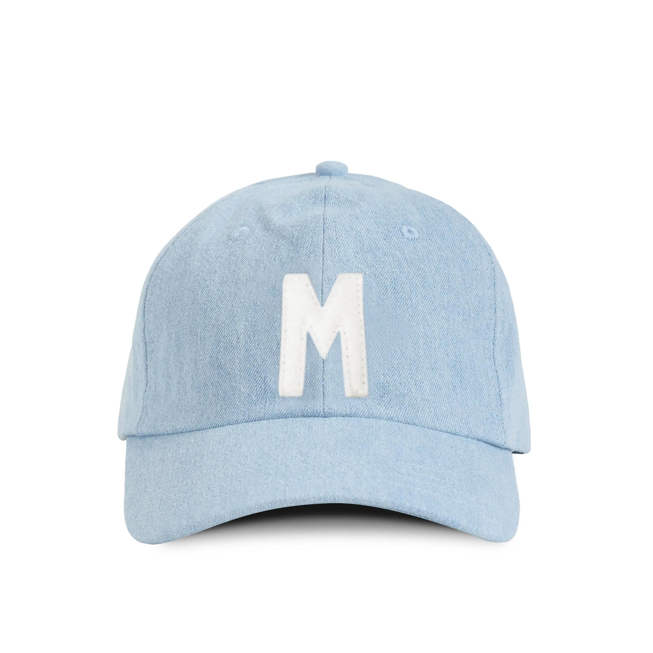 Letter M Baseball Hat Denim