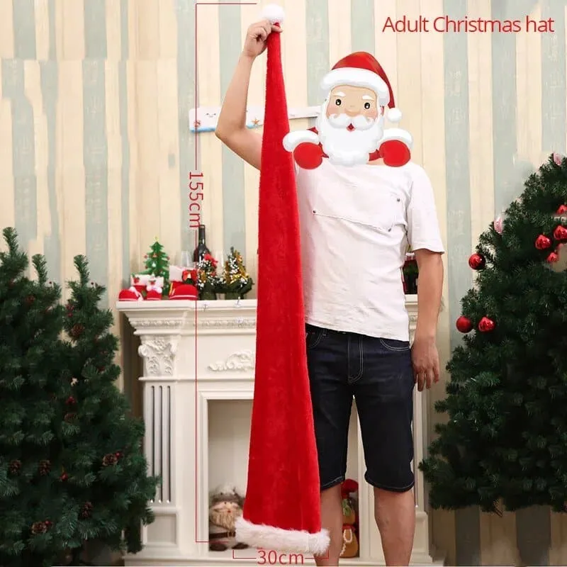 Long Red Santa Claus Hat
