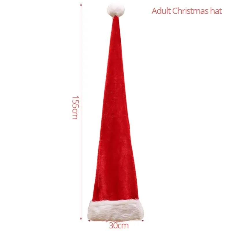 Long Red Santa Claus Hat