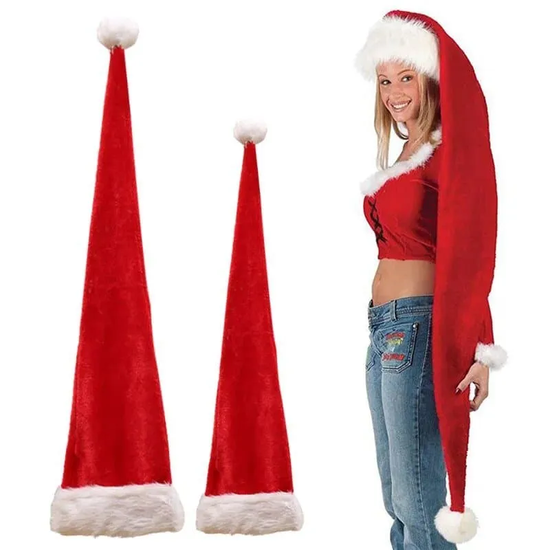 Long Red Santa Claus Hat