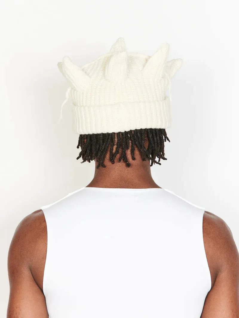 LOVERBOY BY CHARLES JEFFREY BERSERKER BEANIE WHITE