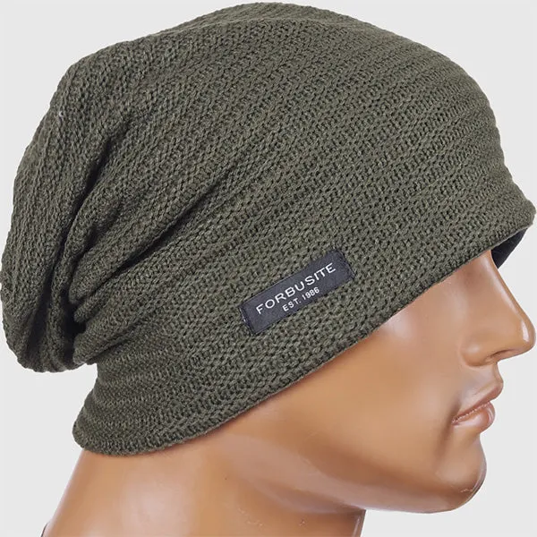 Mens Baggy and Long Beanie Hats Striped B307