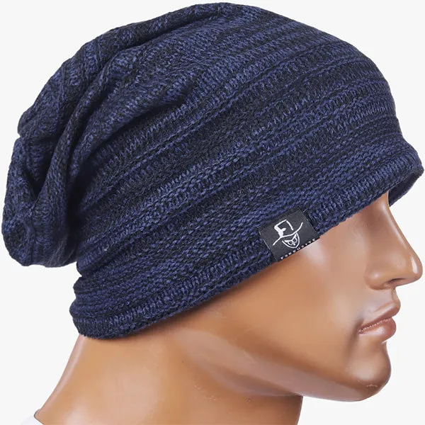 Mens Knit Slouchy Beanie Hat for Summer Winter B5001