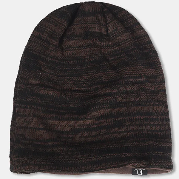 Mens Knit Slouchy Beanie Hat for Summer Winter B5001