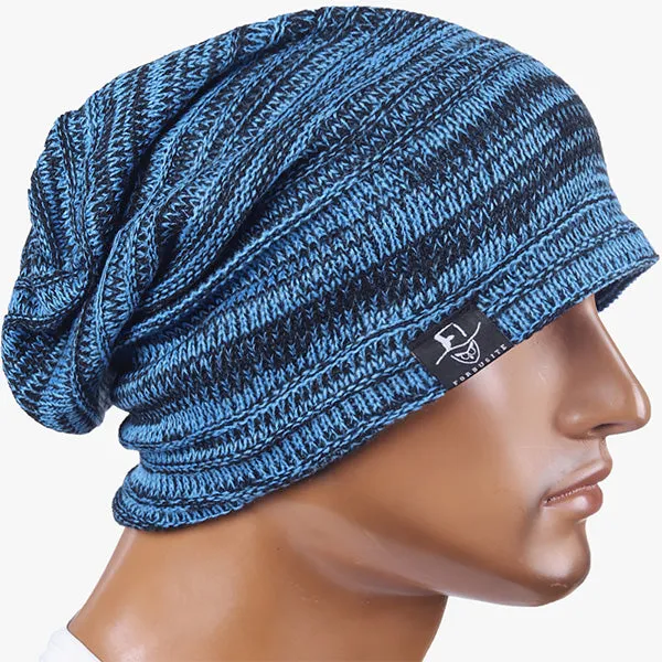 Mens Knit Slouchy Beanie Hat for Summer Winter B5001