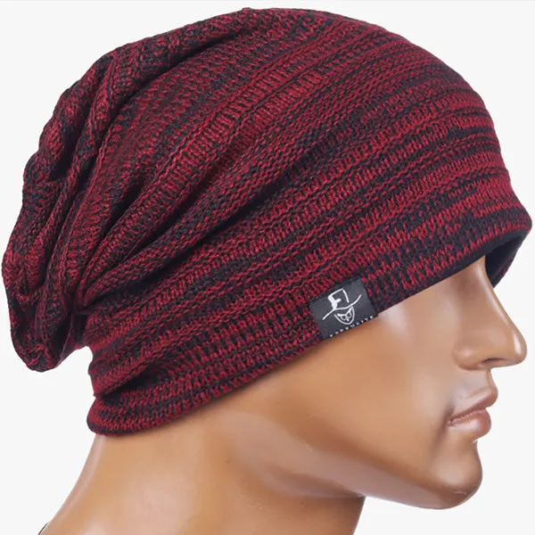 Mens Knit Slouchy Beanie Hat for Summer Winter B5001