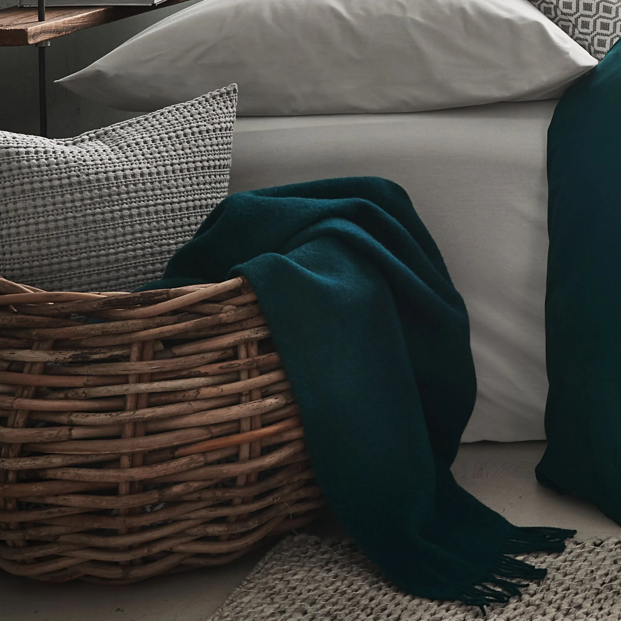Miramar Wool Blanket [Forest green]