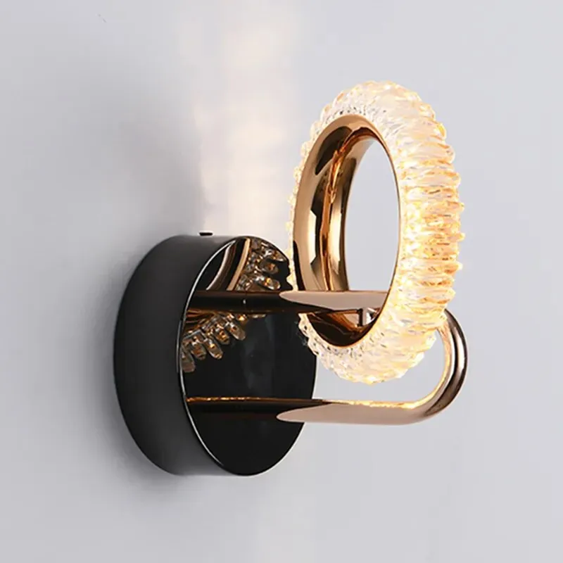 Modern Crystal LED Wall Lamps Nordic Home Living Room Porch Loft Light