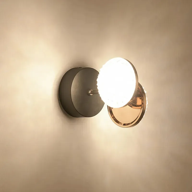 Modern Crystal LED Wall Lamps Nordic Home Living Room Porch Loft Light