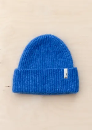 Mohair & Wool Beanie in Blue