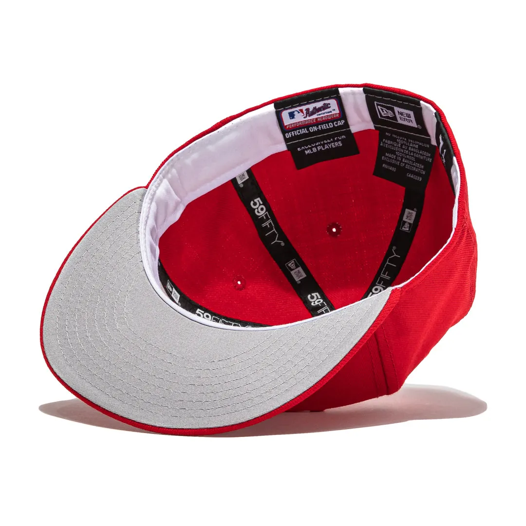 New Era 59Fifty Retro On-Field Los Angeles Angels Game Hat - Red