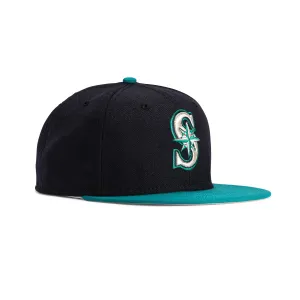 New Era 59Fifty Retro On-Field Seattle Mariners Hat -  Navy, Teal