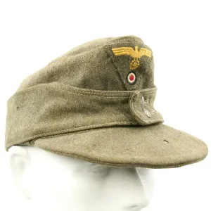 Original German Kriegsmarine Coastal Artillery Einheitsmütze Wool Field Cap