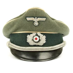 Original German WWII Army Heer Officer Visor Cap by Pekiiro