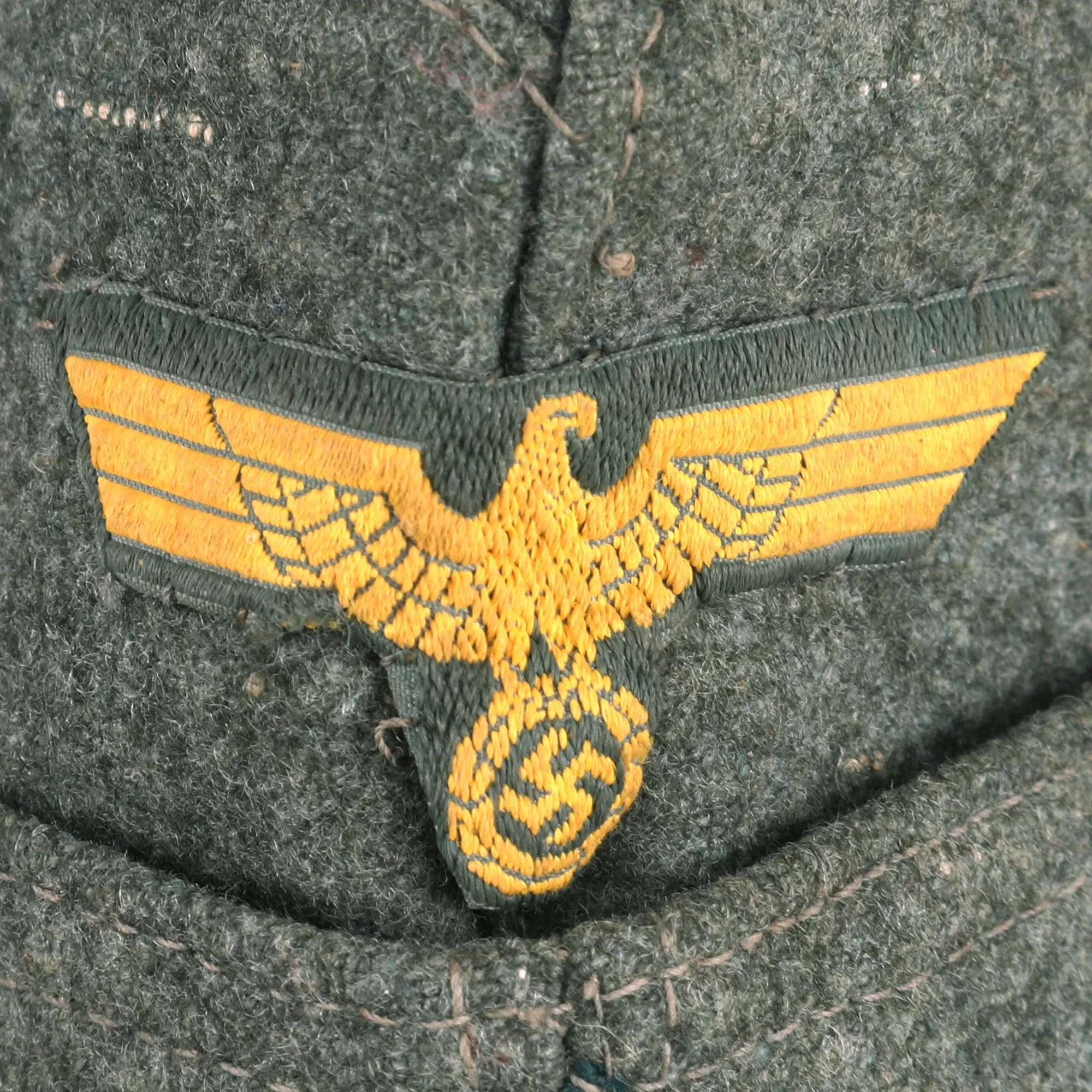 Original German WWII Kriegsmarine Coastal Artillery M38 Overseas Wool Cap in size 57 - Küstenartillerie