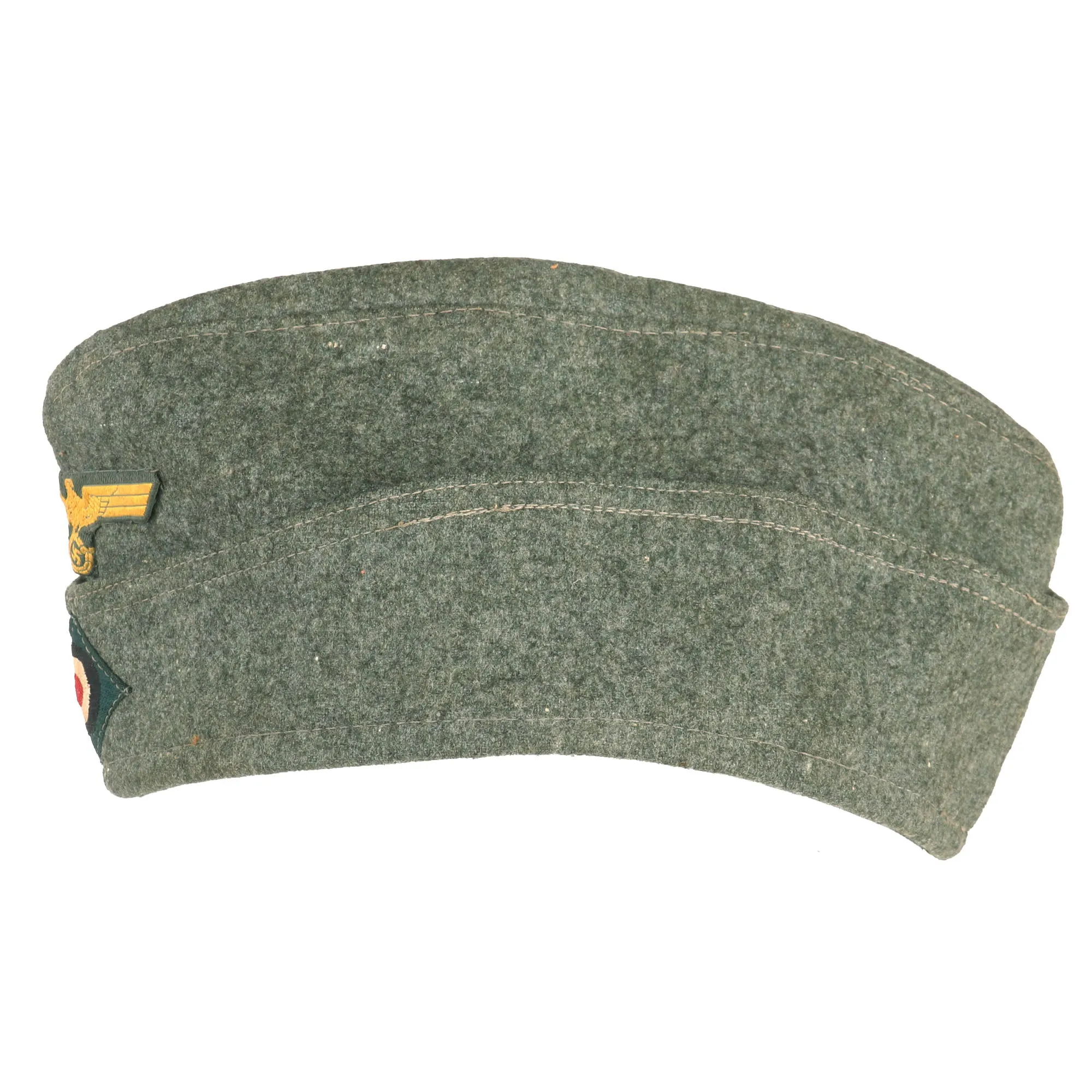 Original German WWII Kriegsmarine Coastal Artillery M38 Overseas Wool Cap in size 57 - Küstenartillerie