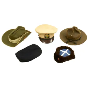 Original WWII to Cold War Military Hat Collection - U.S., Australia, Mexico, Russia