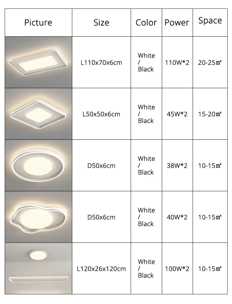 QIYI Ceiling / Pendant Lights Multi-Shape Up And Down Glow Lamps Modern LED Lights