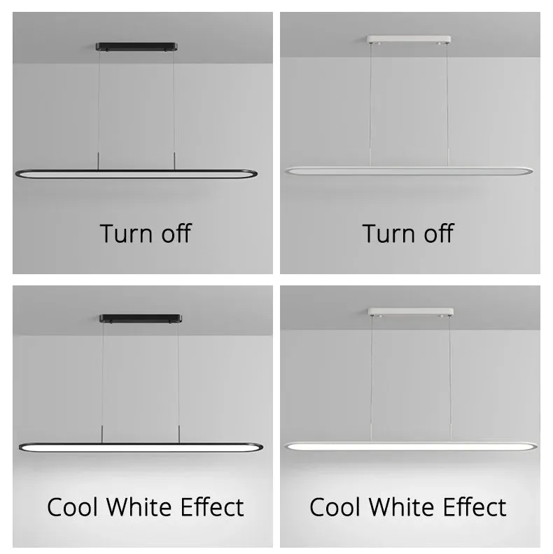 QIYI Sime White / black Lamp LED Pendant Lights