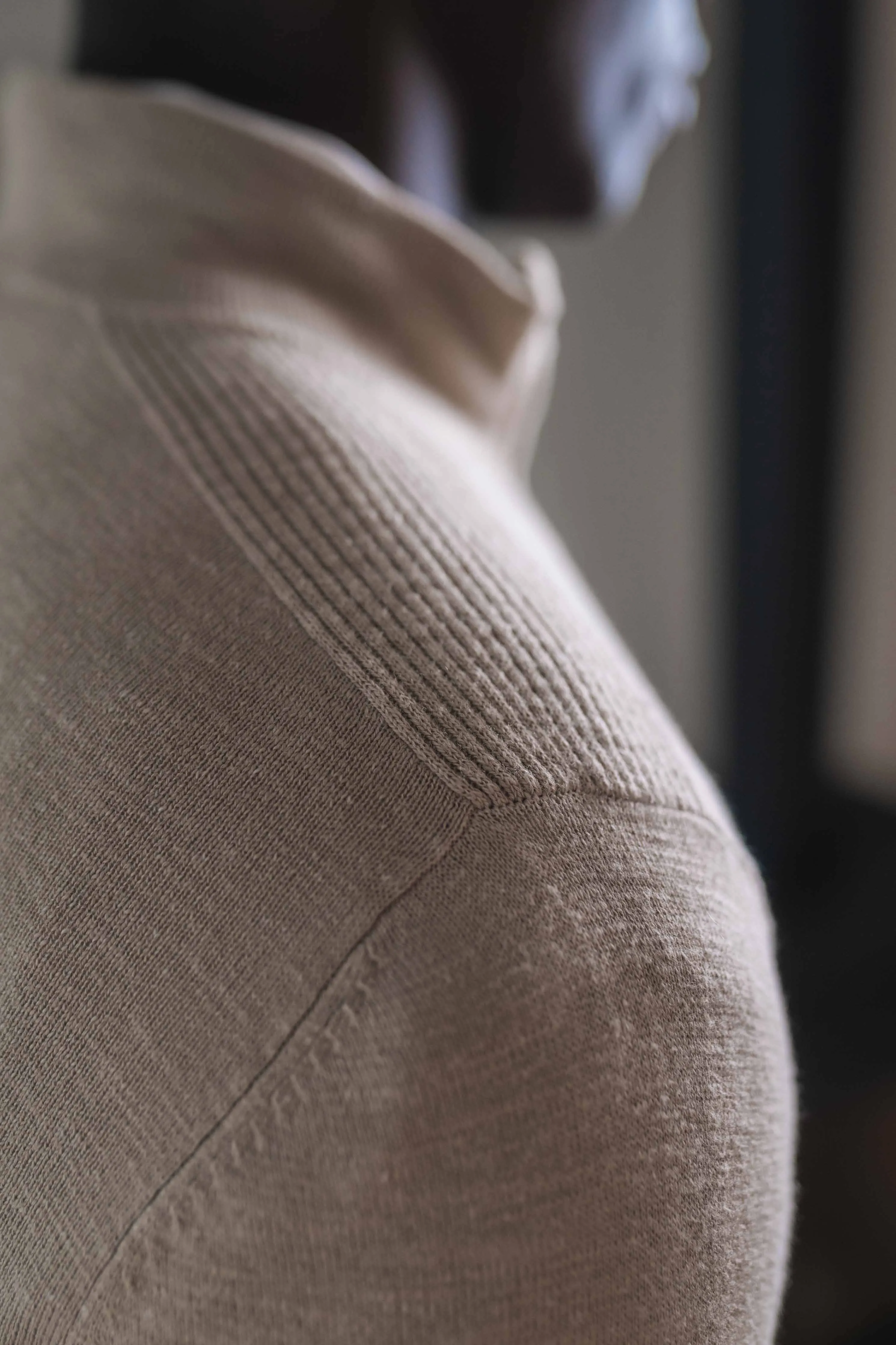 Quarter-Zip Knit in Creme