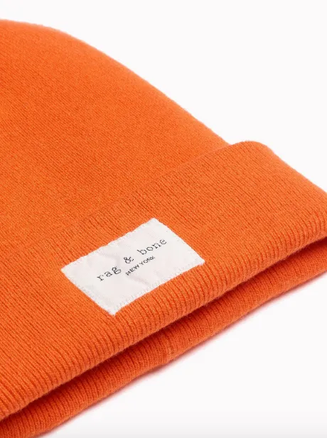 Rag & Bone - Addison Beanie in Bright Orange