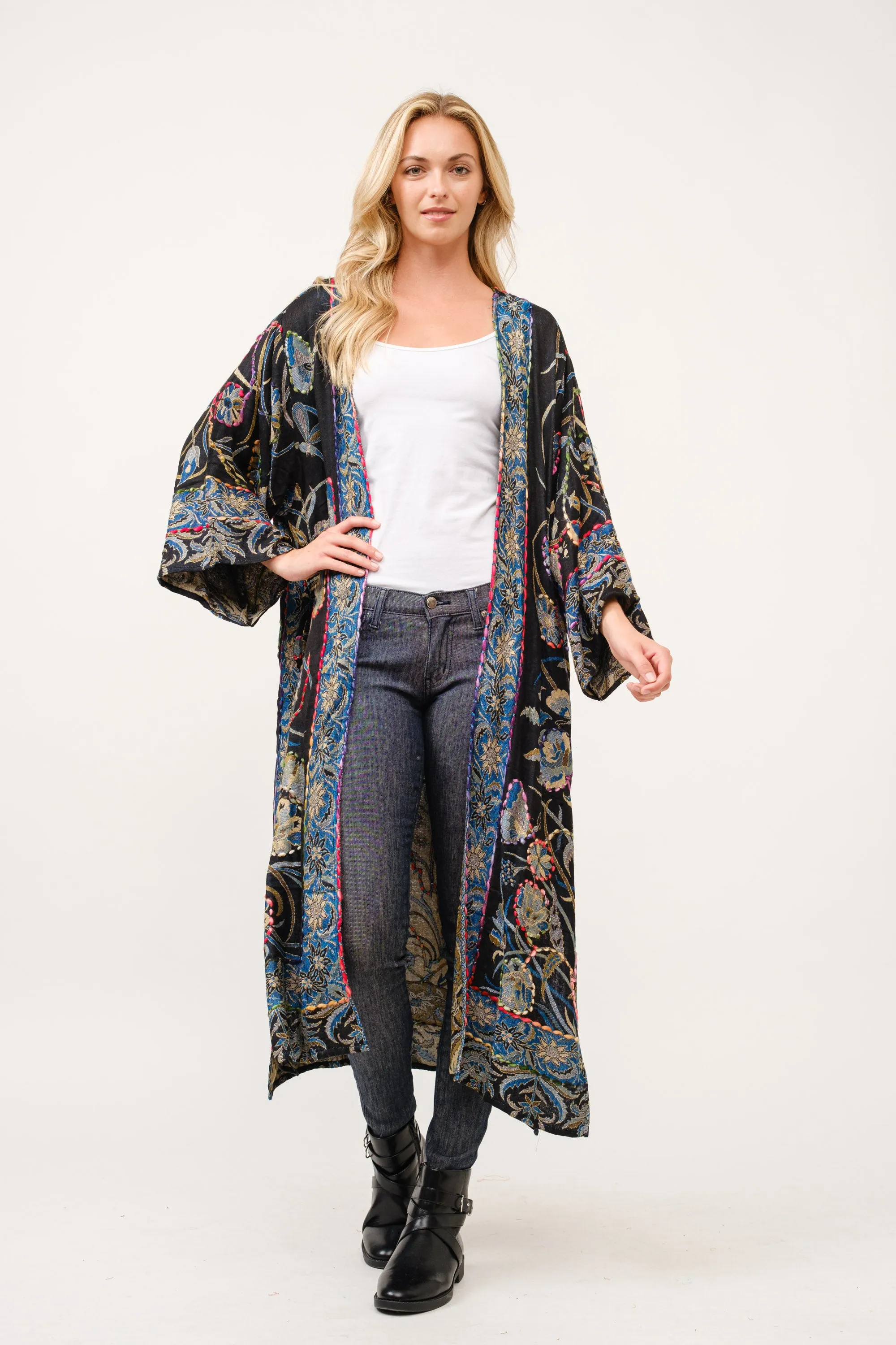 RAJ CIARA THICK STITCH EMBROIDERED DUSTER