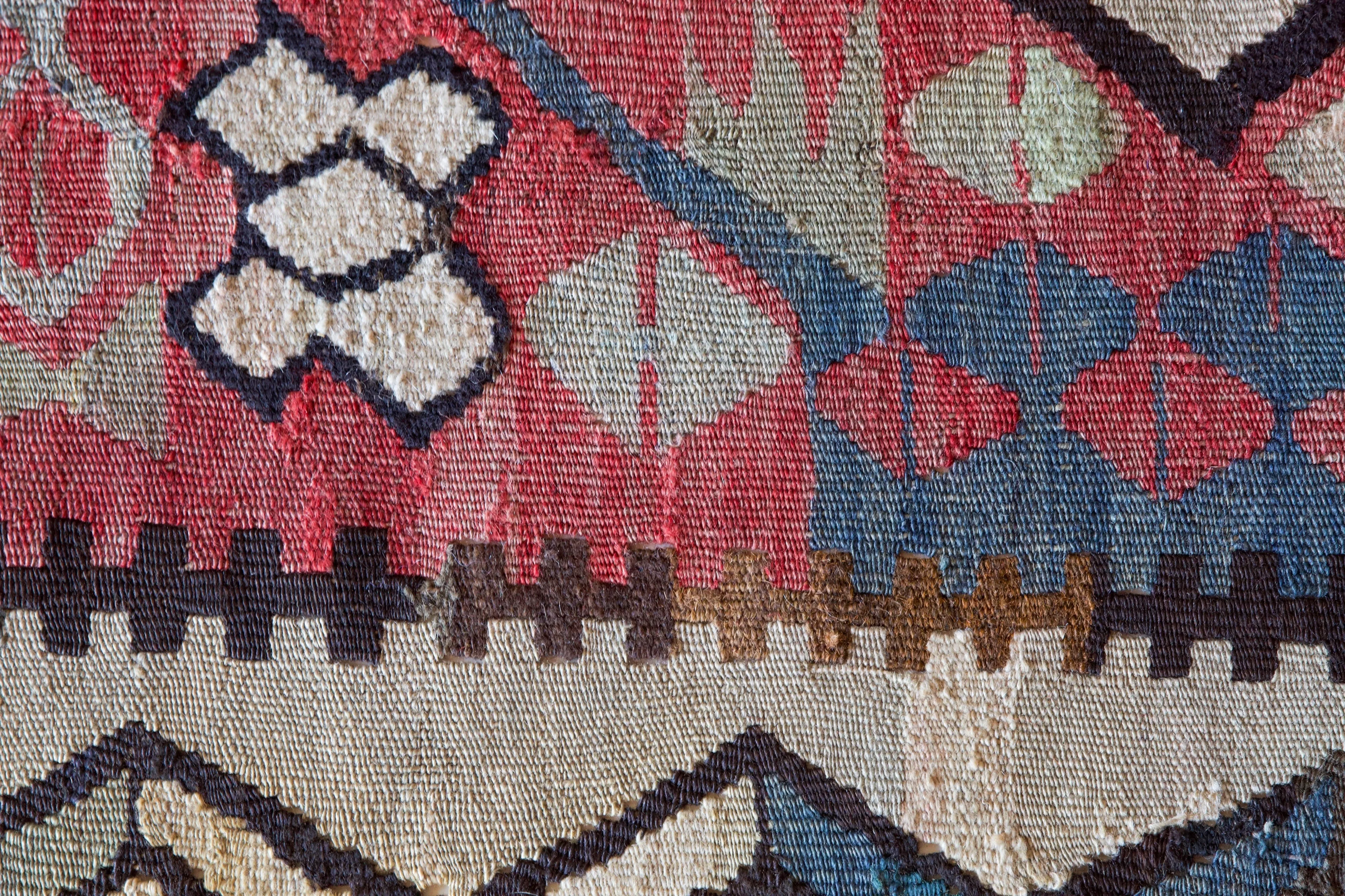 Semi-Antique central Anatolian Kilim Rug 3'8"x4'9"