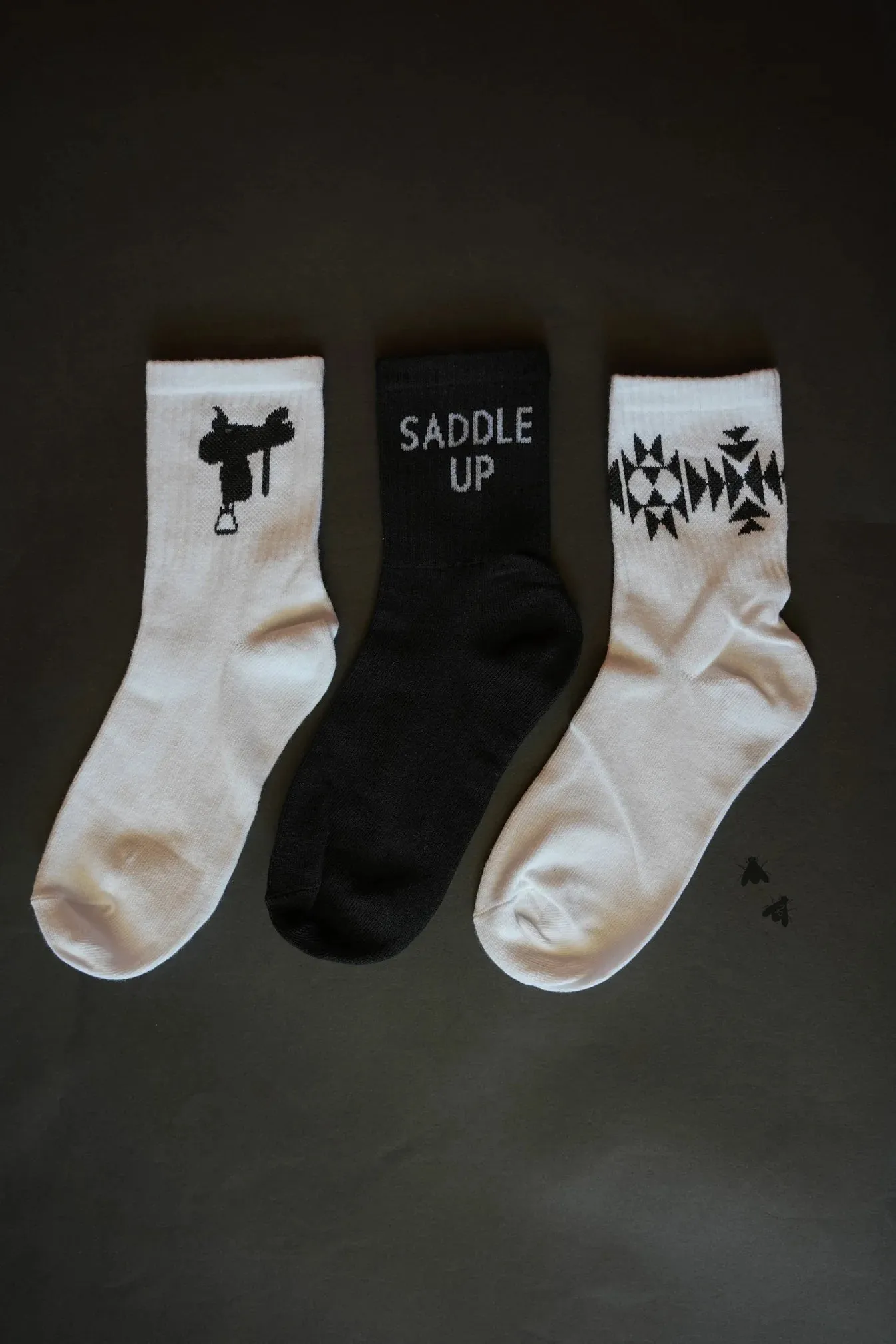 Sock Em Silly Western Vibes Socks, Three Styles