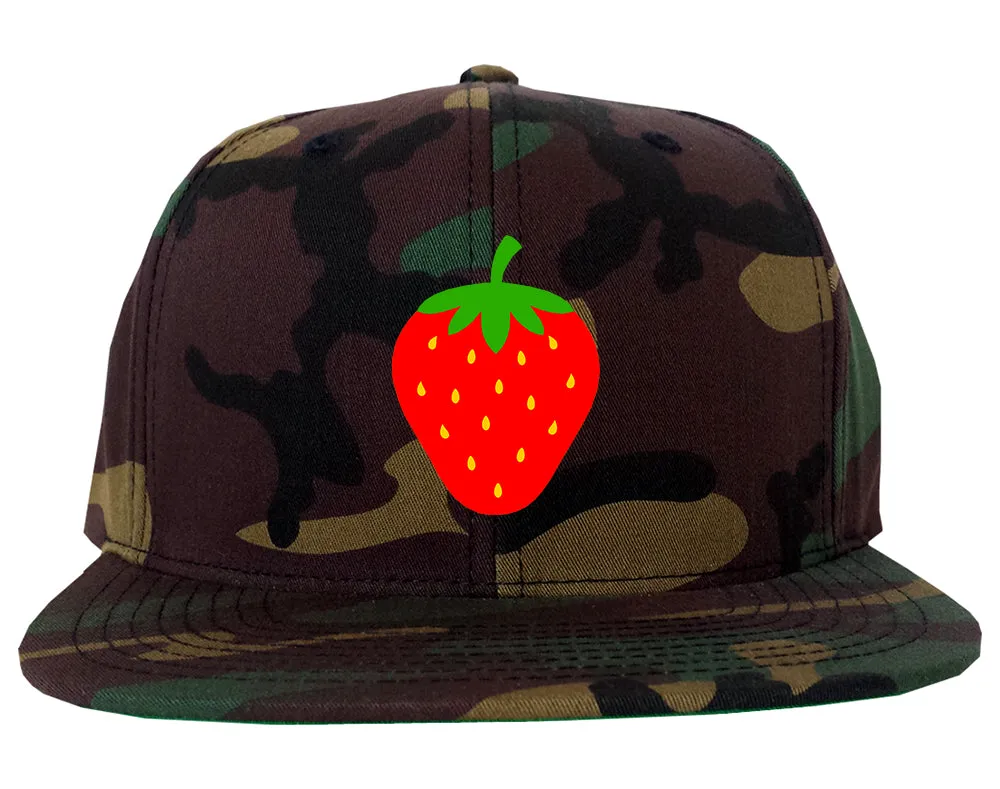 Strawberry Fruit Chest Mens Snapback Hat
