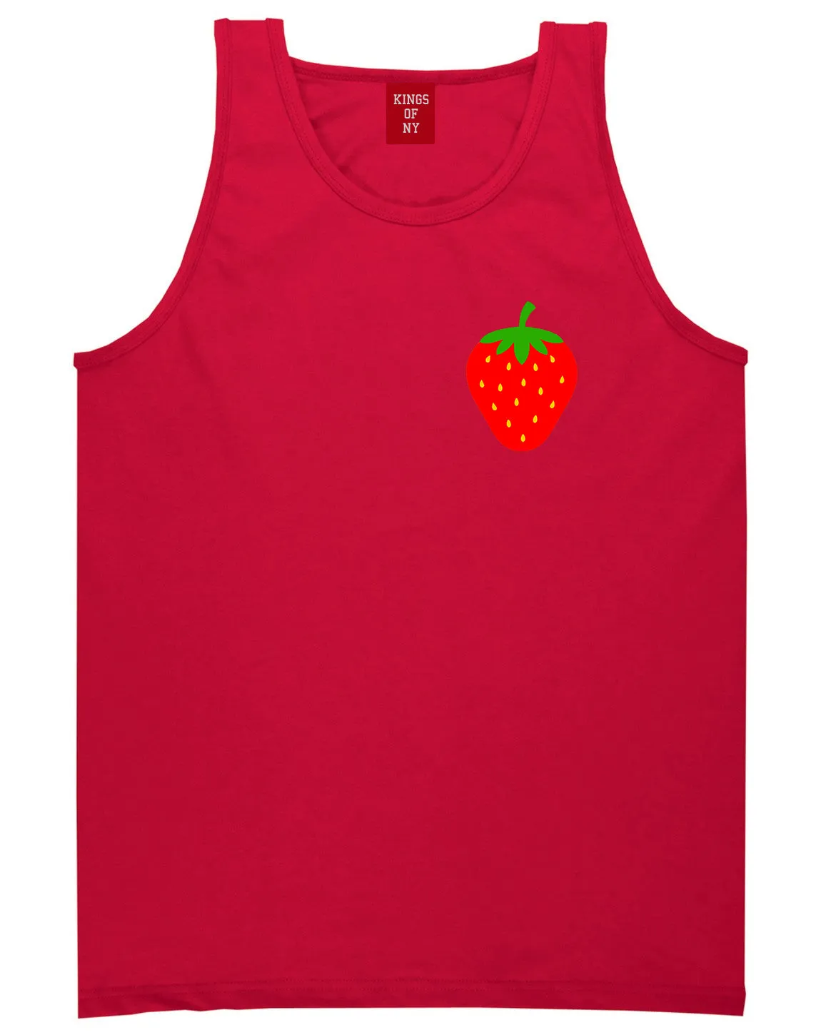 Strawberry Fruit Chest Mens Tank Top T-Shirt