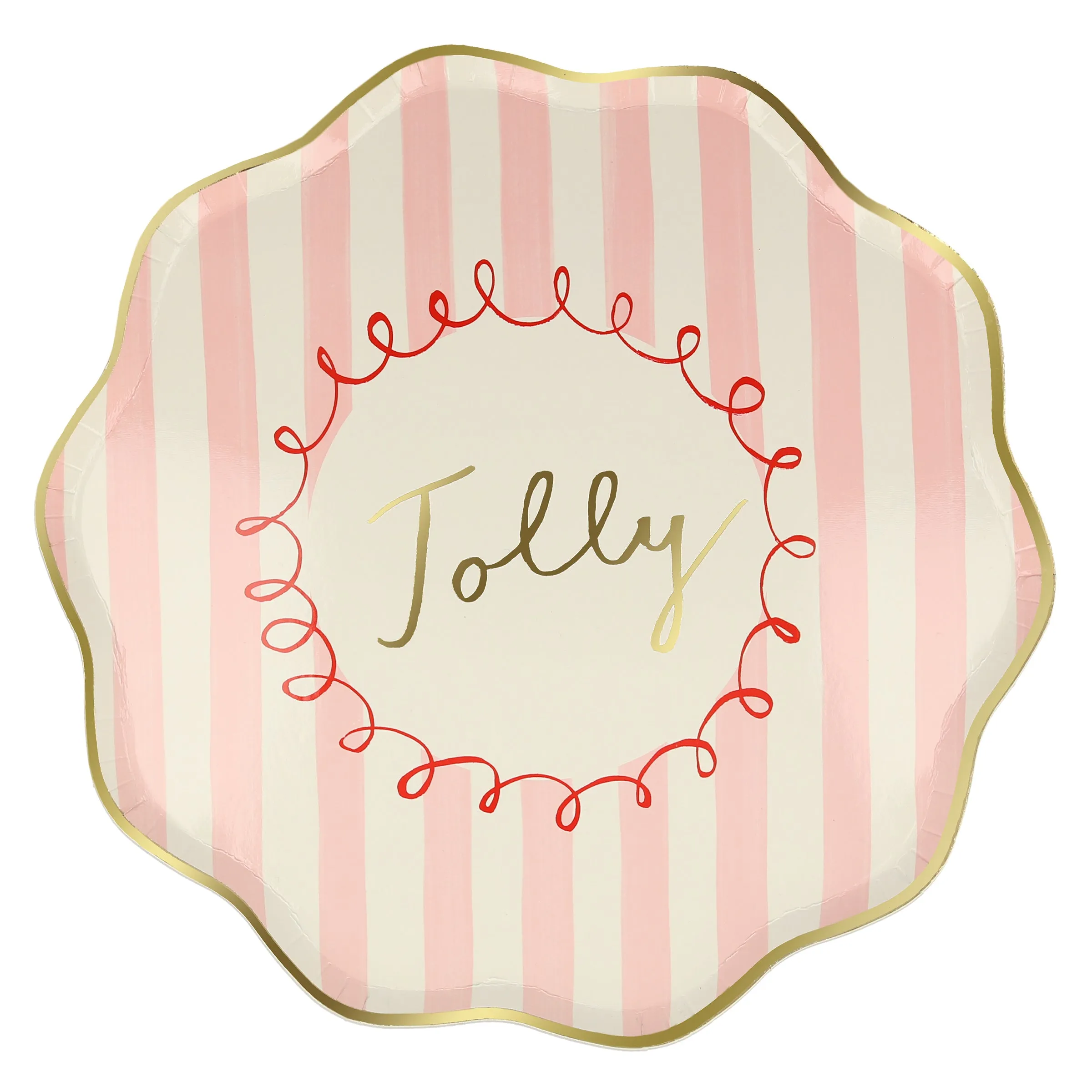 Striped Dinner Plates (x 8)