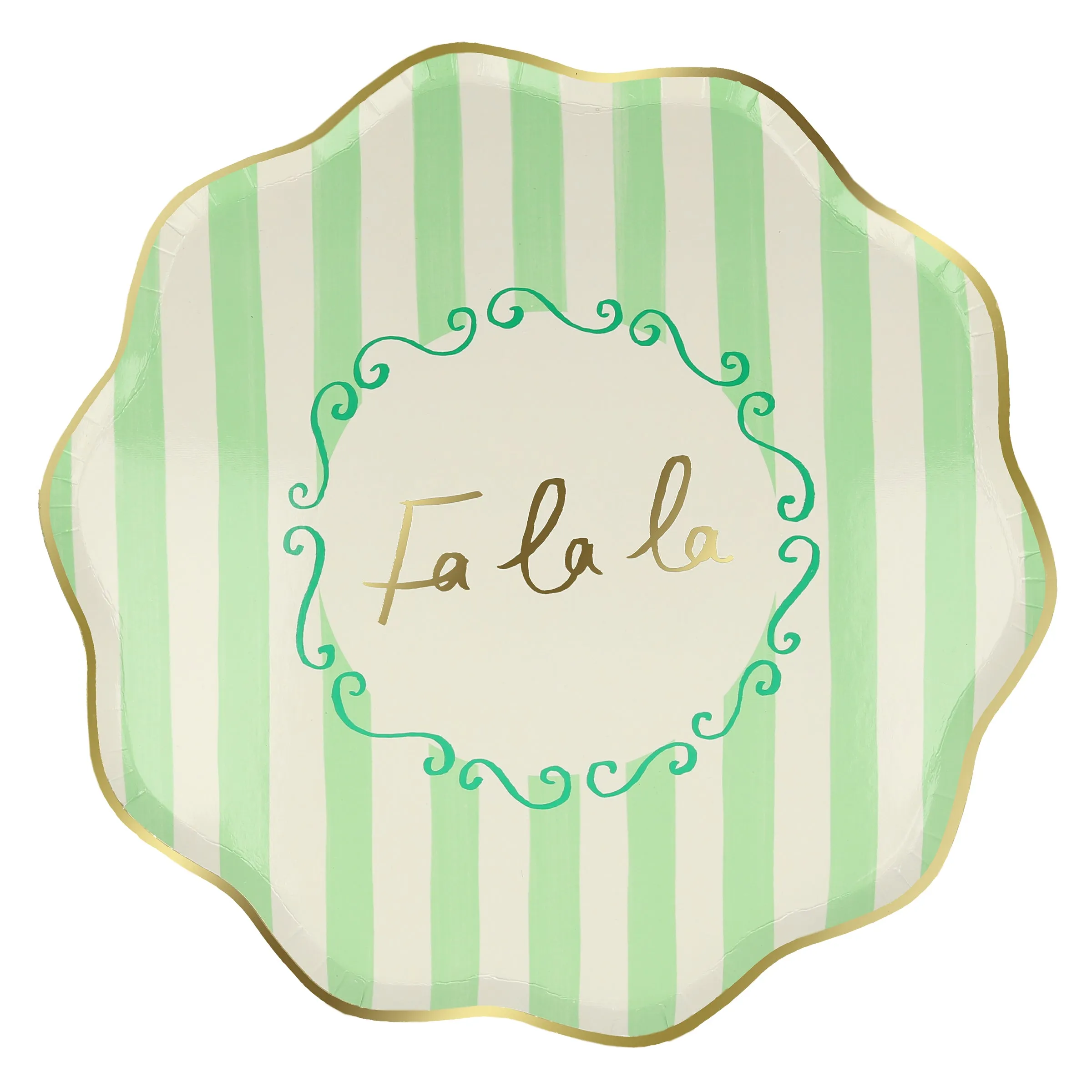 Striped Dinner Plates (x 8)