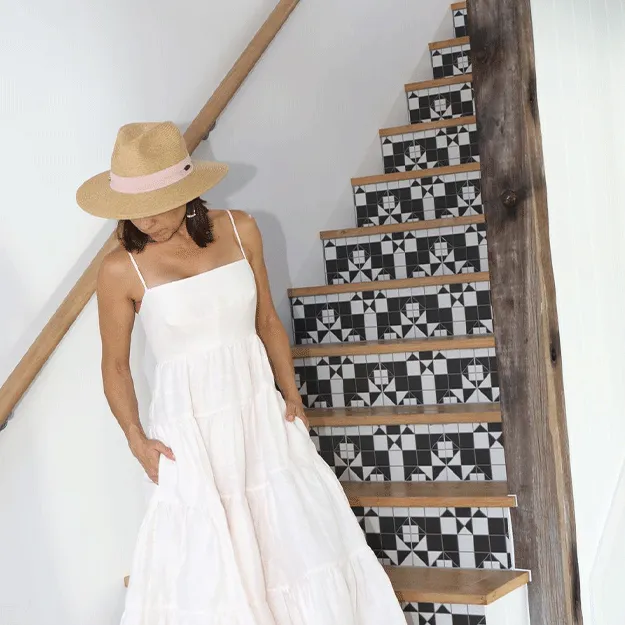 Sundaise Pippa Mid Brim Hat - Natural/Blush